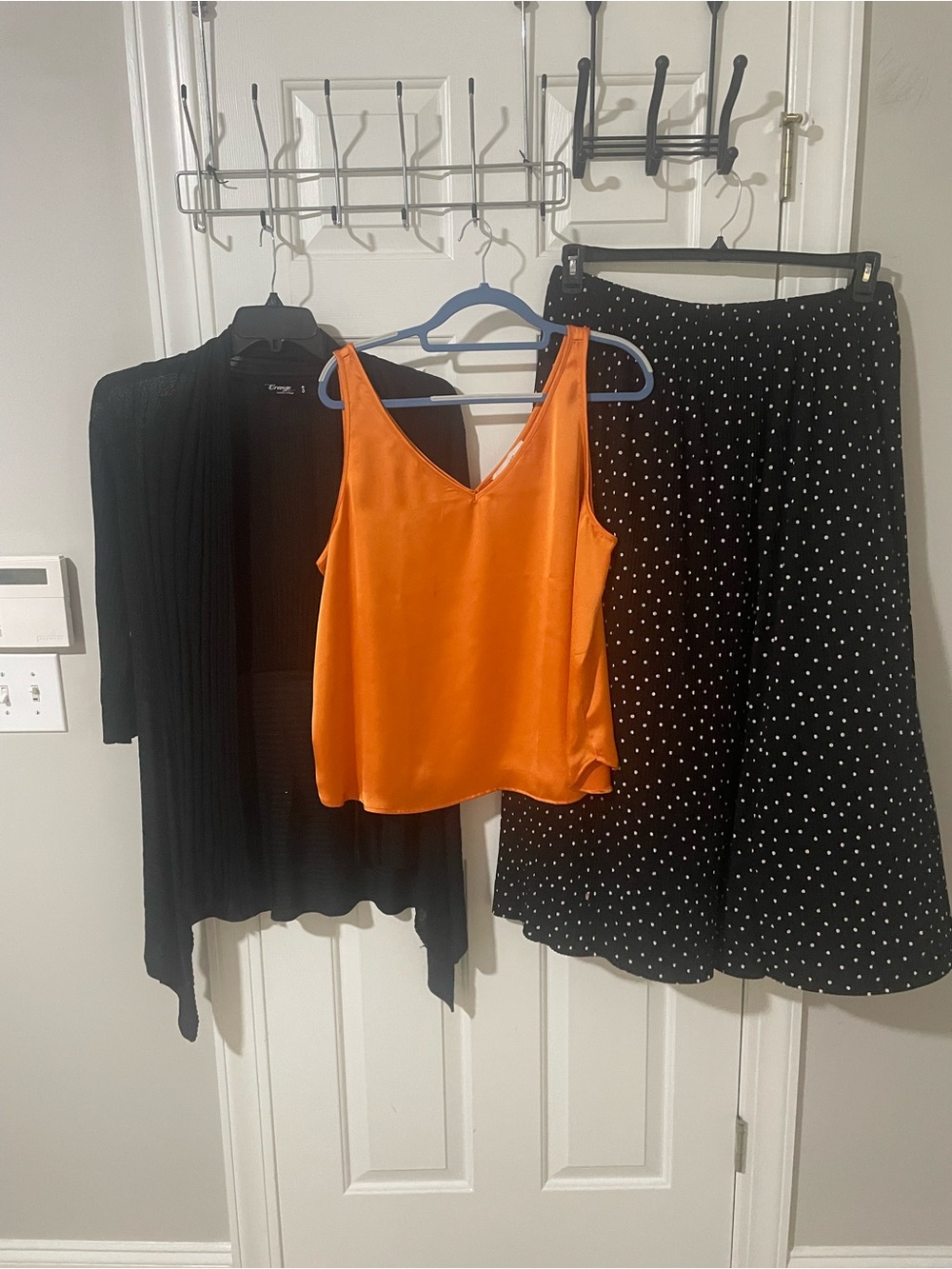 Silky Orange V-Neck Cami Top - Women's gaucho polka dot j Jill pallazzo style